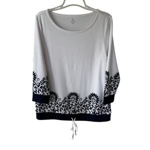 Talbots knit long tie top size M